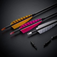 32» Archery Carbon Arrows SP400 with 4″ Turkey Feathers OD7.5mm Hunting Arrows