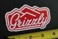 GRIZZLY Skateboard Griptape Bear Mountain Orange Z47A OG Skateboarding STICKER