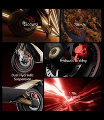 Navee UT5 Ultra X Electric Scooter for Adults, 2400W, 44MPH,74.6 Mile Long Rang