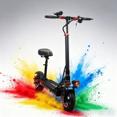J01 Electric Scooter with Seat 1200W 48V15AH 28MPH 10» Folding Adult E-Scooter