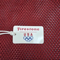 Vintage Firestone USA Summer Olympics Mesh Bag Red Basketball Sports 30×19″