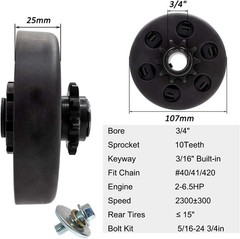 High-Performance 3/4″ Centrifugal Clutch – 10 Tooth for 212cc Predator Engines