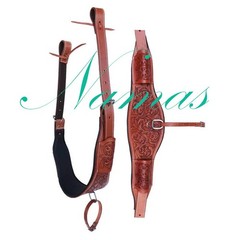 Horse Leather Cinch Western Horse Rear Flank Back Saddle Cinch with Billet Girth