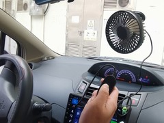 1Pc Car Cooling Fan Portable Rotatable USB Vehicle Fan Backseat Clip Fan Dashboa