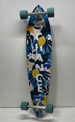 GoldCoast Skateboards Be The Change Longboard Pintail 38 Inch Floral Graphic