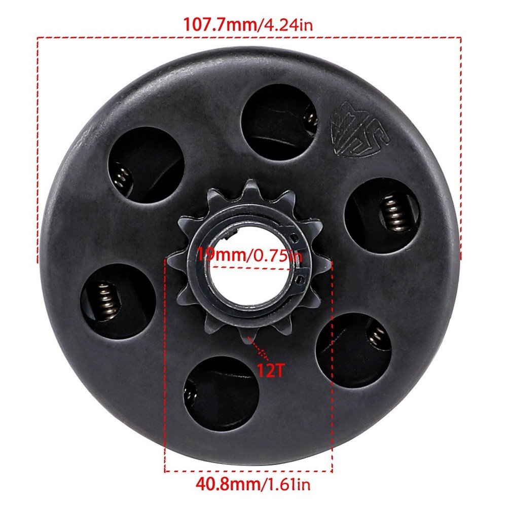 16mm-20mm Bore 10T 12T 13T Centrifugal Clutch 420 428 #35 Sprocket for Drift ATV