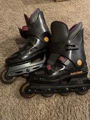 Men AstroBlade Rollerblade In-Line Skates Astro Blade Black For Parts/repair