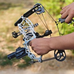 13″ Mini Compound Bow Arrow Set 15-32lbs Archery Short Axis Bow Hunting Shooting