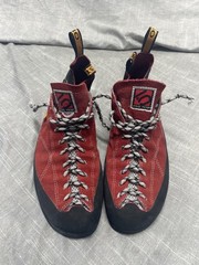 5.10 Five Ten Stealth C4 Red Suede Lace Up Climbing Shoes Men’s Size 12