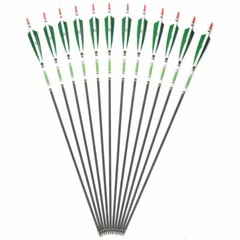 30″/32″ Carbon Arrows Turkey Feather Spine 500 for Hunting Compound Recurve Bow