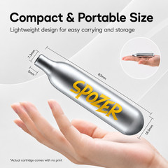 12g CO2 Premium Gas Capsules Cartridges Spozer Standard Size For Airsoft BBS