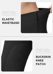 SANTINY Women’s Horse Riding Pants with Zipper Pockets Knee-Patch Size XS