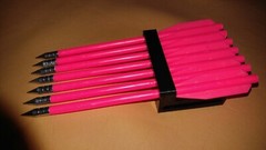 Black quiver for belt holds seven crossbow pistol bolts, Zombie, Viper, twd .