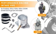 Racing Intake Pipe Adapter Kit For Predator459cc GX390 VM34 Mini Bike Go Kart
