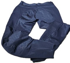 FOUGARZA-Navy Poly/Nylon/Spdx, Womens Athletic Equestrian Riding Breeches-(24)