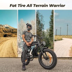 20″ FAT TIRE ADULTS ELECTRIC BIKE MAX1500W 33MPH 48V 15.6AH MOUNTAIN EBIKE