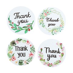 500 Self Adhesive 1.5″ Round Floral Thank You STICKERS Labels DIY Crafts Favors