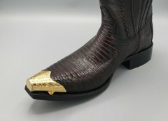 WESTERN COWBOY BOOT TIP Pair – Gold Finish Engraved Tips