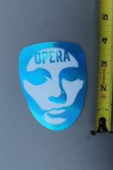 OPERA Skateboards Blue Silver White Ghost Original Z83A Skateboarding STICKER