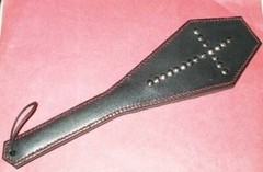 Round or Coffin Black Leather Mini Paddle GOTH GOTHIC – NEW HORSE TRAINER