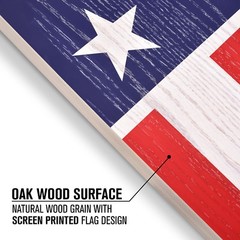 GoSports Regulation Solid Wood Cornhole Set – Vintage American Flag USA Boards