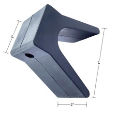 JTEYINH 3 Pack 2″ x 4″ V-Span Boat Trailer Bow Stop,(Rubbe) 1/2″ black