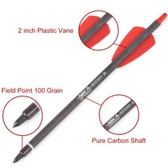 12Pcs 7.5″ Crossbow Bolts Carbon practice Arrows for Hunting Shooting Targeting