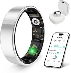 Smart Health Ring, Featuring Stress and Sleep Monitoring Functions, Compatible w