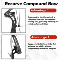 Compound Bow Arrow Kit 40-55lbs Archery Fiberglass Limbs Hunting Shooting Target
