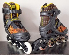 Papaison Adjustable Inline Skates Unisex Kids Size 2-4.5, Women 3-5.5, EU 35-38