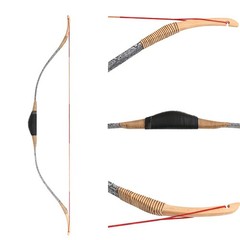 50″ Archery Traditional Recurve Bow Horsebow 30-50lbs Laminated Turkish Bow Hunt