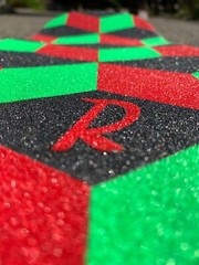 Skateboard Grip Tape DIY 3 color kit Geo Rombo laser cut by Rough GT