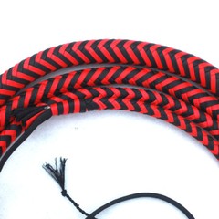Indy Style Bull Whip 6 to 12 Foot 8 Plaits Red Black Nylon Para-cord Bullwhip