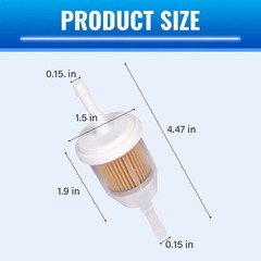 HeavyDuty Fuel Filter 1/4 Inch x 5/16 Inch 2 Pcs for Lawn Mower Engine