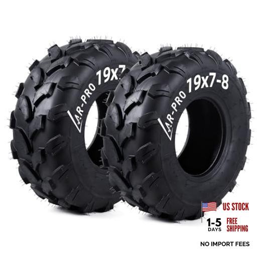 19×7-8 ATV UTV Tires – 4PR Tubeless All-Terrain Off 19×7-8 Tubeless(2-Pack)