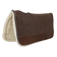 Showman 31″ x 32″ x 1″ Brown Wool Top Felt Saddle Pad w/ Fleece Bottom