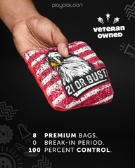 Play Platoon Tournament Series Cornhole Bags Set of 8-4 Red & 4 Blue Bald Eagles