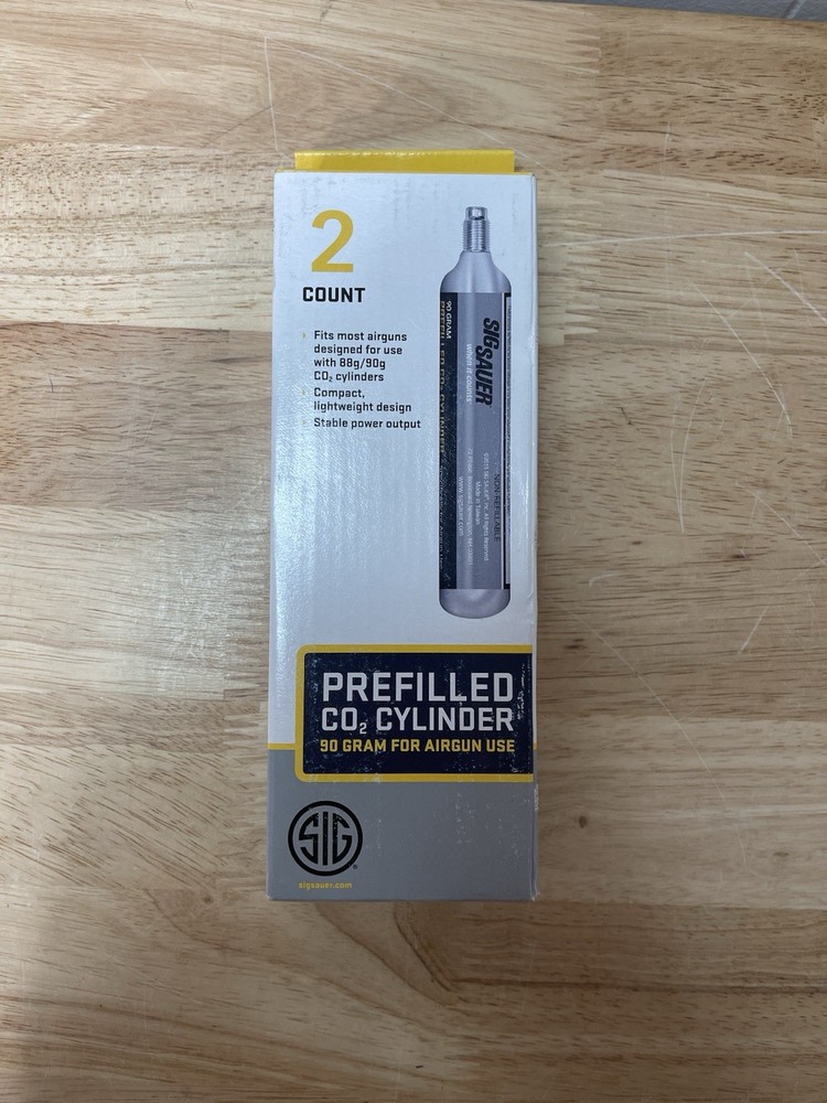 SIG SAUER AIRGUNS 90 Gram CO2 Cylinders (AC-90-2) PACK OF TWO (2)