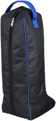 English Boot Bag – Handle and Shoulder Strap – Black – Purple or Royal Blue Trim