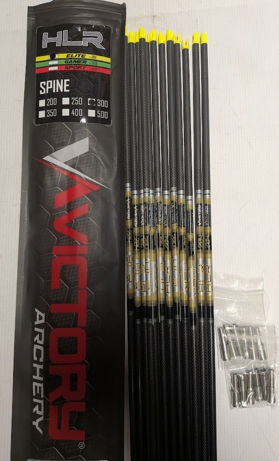 @NEW@ 6- Victory Archery HLR TKO V1 Elite 300 Carbon Arrow Shafts HLRE-300S-6
