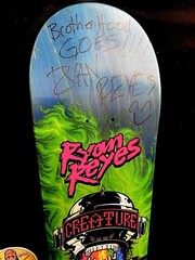 RARE SIGNED Creature Ryan Reyes Leather Rainbow Skateboard Deck Autographed 2015