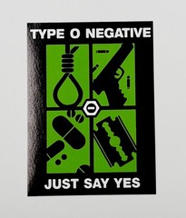 Type O Negative Just Say Yes Sticker T012S