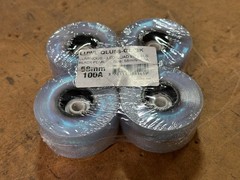 Luminous LED Quad Roller Skate Wheels BLACK PEARL 58mm 100A 4-PK LUWL-QLU58-GL
