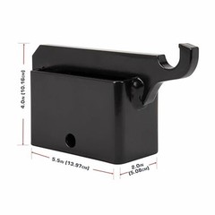 Black Powder Coated Steel Gong Hanging Hook for 2×4 Lumber Targets