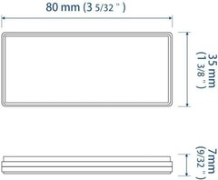 10x Amber Class A 80mm x 35mm 3.14″ x 1.4″ Rectangular Reflector 10X AMBER