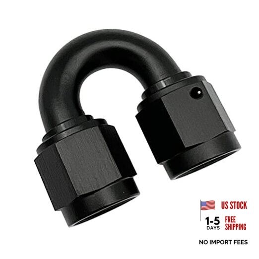 Female to Female Swivel Coupler Fitting Adapter Union Aluminium 8AN 180 Degree