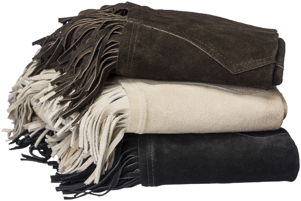 Western Equitation Chaps – Genuine Suede Leather – Black,Brown,Sand- XS,S,M,L,XL