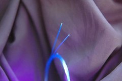 NEW BRIGHT BLUE .25mm BOW SIGHT FIBER OPTICS 1 FOOT