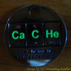Chemistry of Geocaching PathTag Pair with Glow Enamel (2pcs lot)