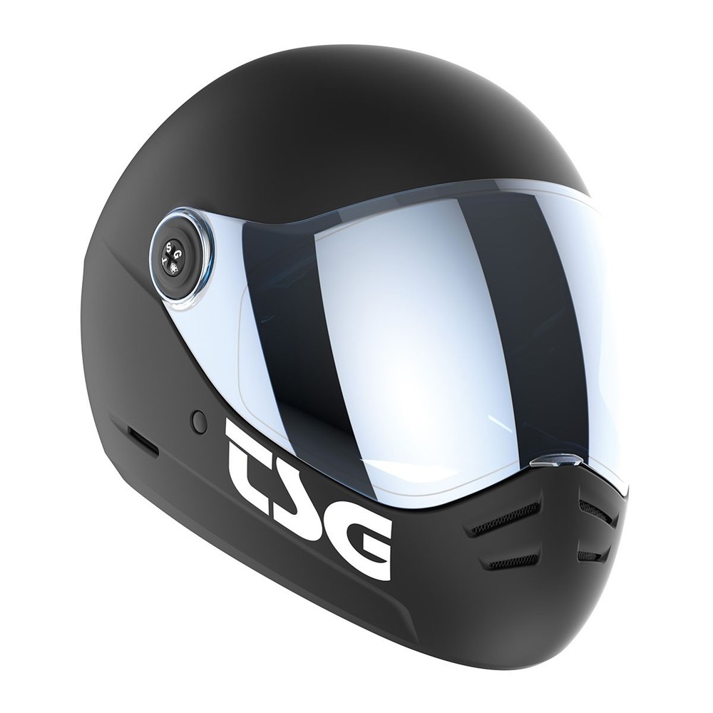 TSG Pass 2.0 Full Face Helmet , Downhill Skateboarding, L (58-60 cm), Black